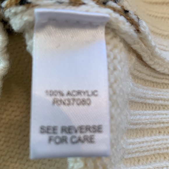 Cato-Large Womens Mock neck keyhole Beige/ brown sweater - Picture 7 of 7